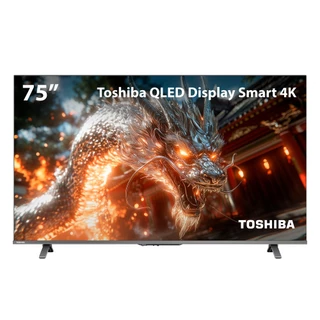 Smart TV QLED 75 4K Toshiba 75C450NS Google TV 4 HDMI 2 USB Wi-Fi - TB062E em Oferta na Shopee