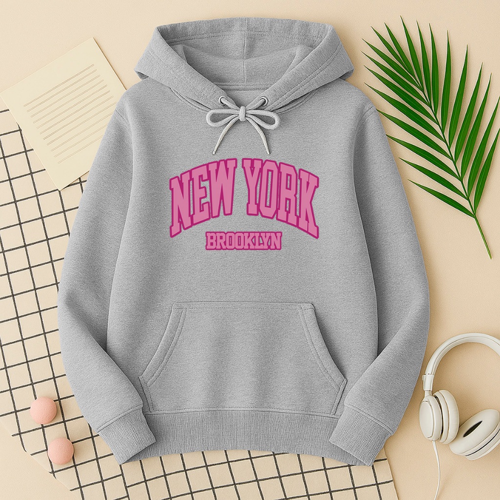 Moletom Feminino Fofo com Estampa Cute New York Diversas Cores Moda ...
