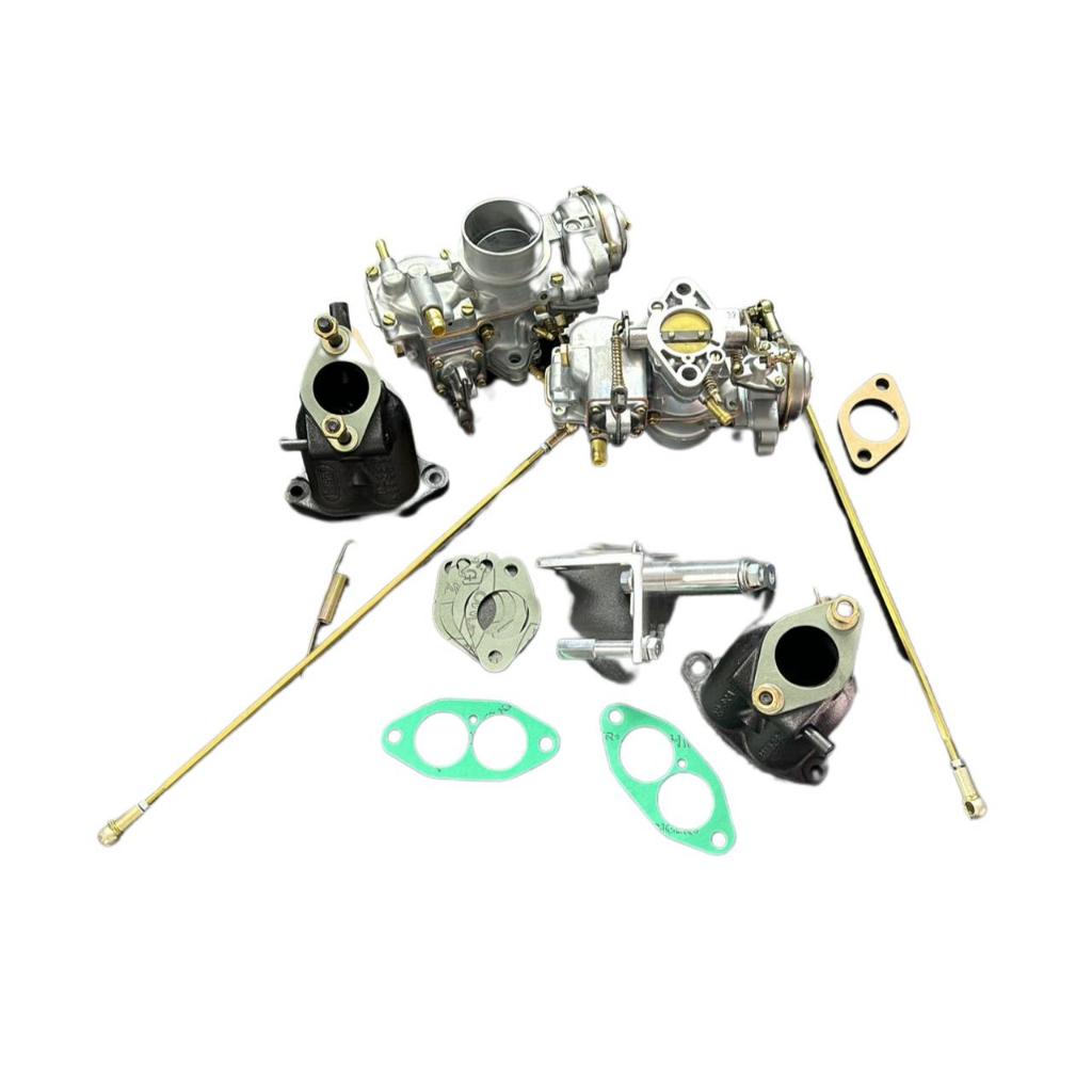 Duplo Carburador Solex 32 para Fusca Antigo Motor 1600 + Coletores