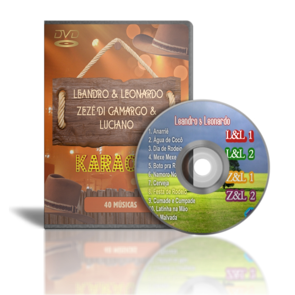 DVD KARAOKE LEANDRO E LEONARDO - ZEZÉ DE CAMARGO & LUCIANO - 44