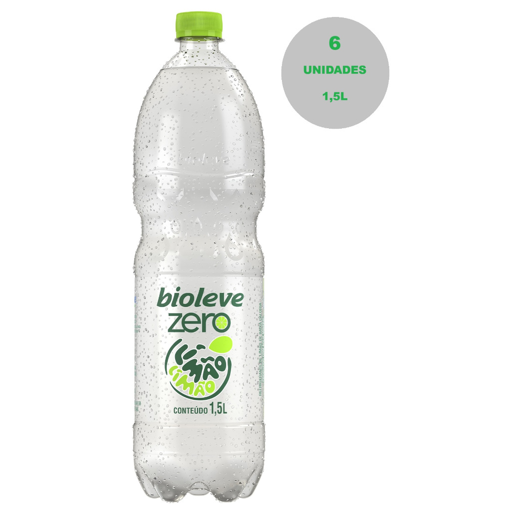 Refrigerante Limão e Limão Bioleve Zero 1,5 Litros 6 Unidades | Shopee ...
