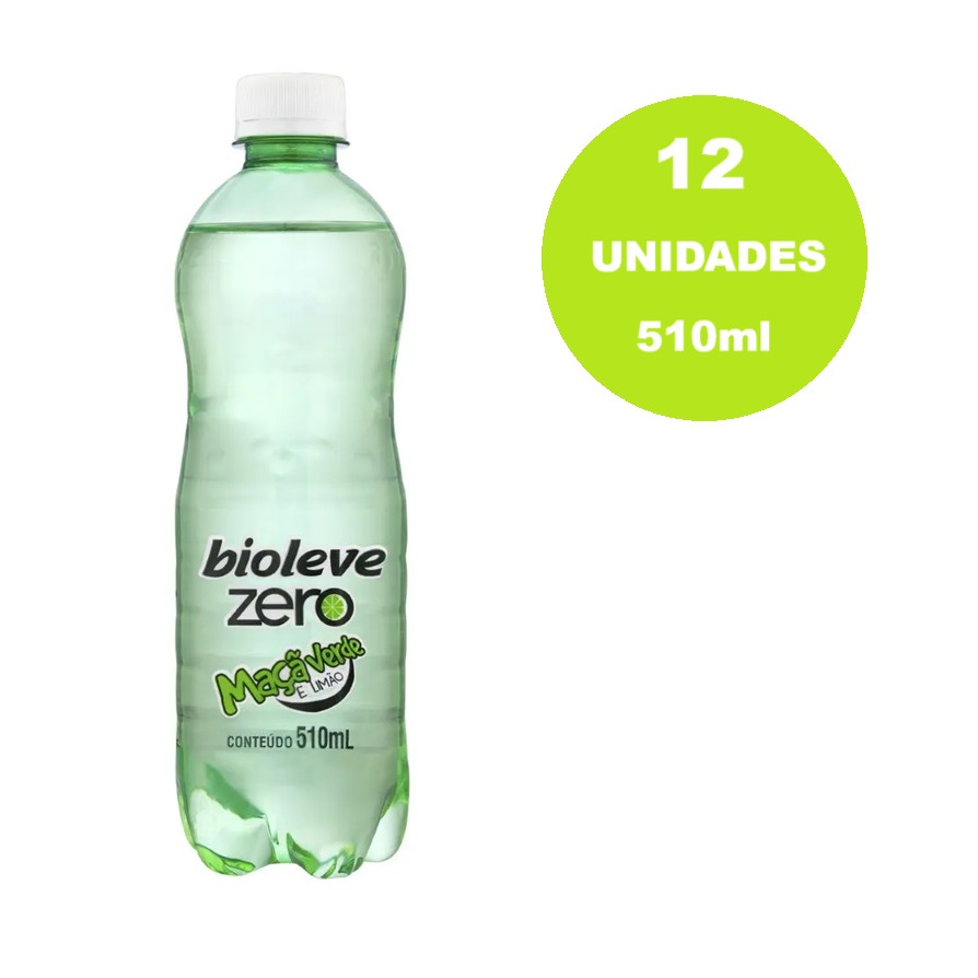 Refrigerante Maçã Verde e Limão Bioleve Zero 510ml 12 Unidades | Shopee ...