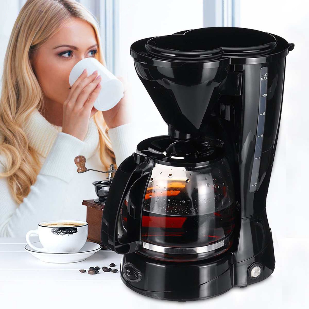Cafeteira Elétrica 12 Xícaras 110v Jarra de Vidro 1,5L 800W 