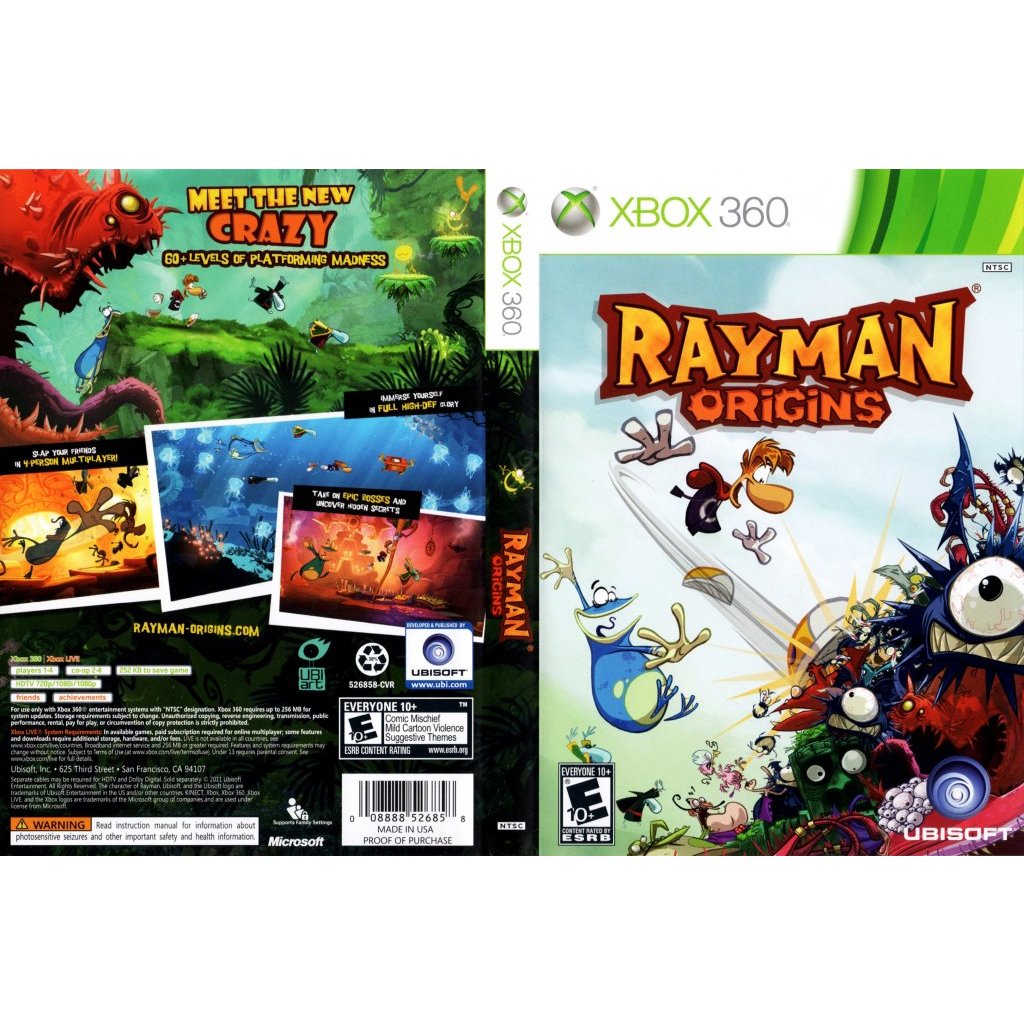 Jogo Rayman Origins - Xbox 360 - Lt 3.0 - Desbloqueado | Shopee Brasil