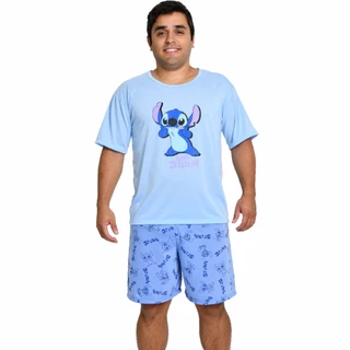Pijama Masculino Adulto Manga Curta E Short Estampado Verão Personagens em Oferta na Shopee