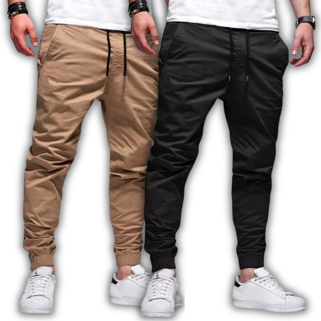 Calça Jogger Masculina Sarja ou jeans 4 Bolsos Com Punho Elástico StreetWear