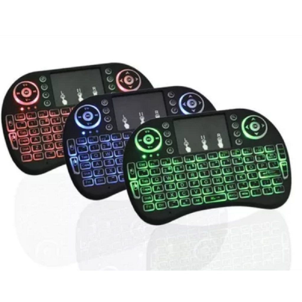 Mini Teclado Sem Fio Wireless com LED Touchpad USB Recarregável para ...