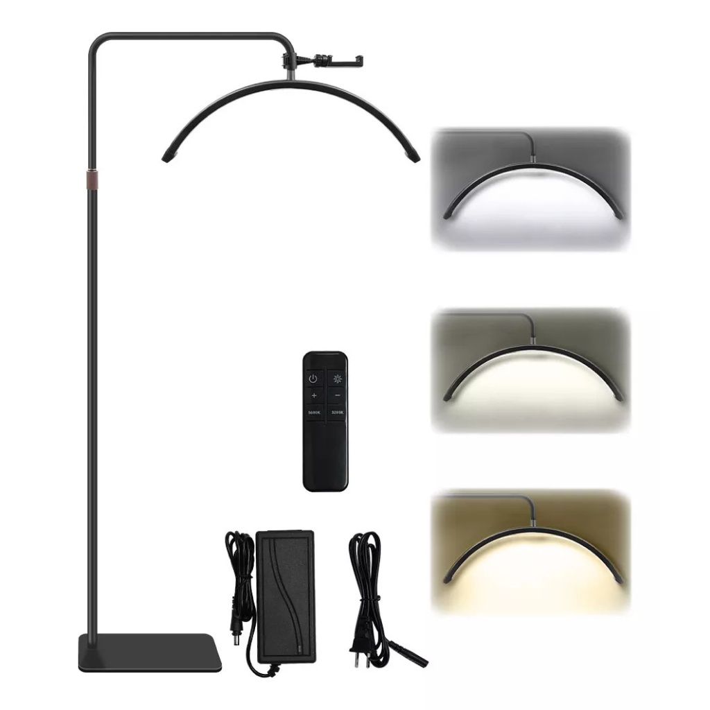 Luminaria Meia Lua Estetica Mesa Spa Arco 3 Tons Ajustavel Salao Beleza Limpeza De Pele