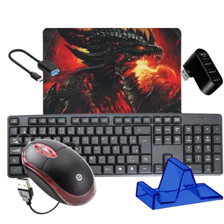 Kit Mobilador Gamer Jogar No Celular Com Teclado, Mouse e Mouse Pad Free Fire Warzone Pub Fortnite em Oferta na Shopee