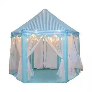 barraca casinha cabana infantil tenda castelo com/sem luzes led  azul promoçao melhor preço em Oferta na Shopee