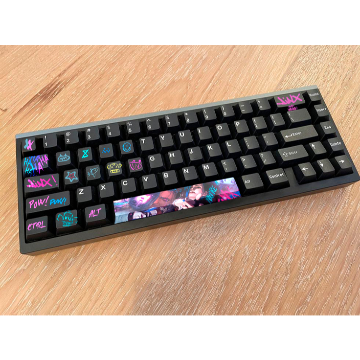Keycaps Jinx Teclado Mecânico Teclas Resina Presente Gamer Arcane