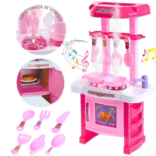 Brinquedo Cozinha Infantil Interativa Com Som, Luz, Vapor E Acessórios - Castela