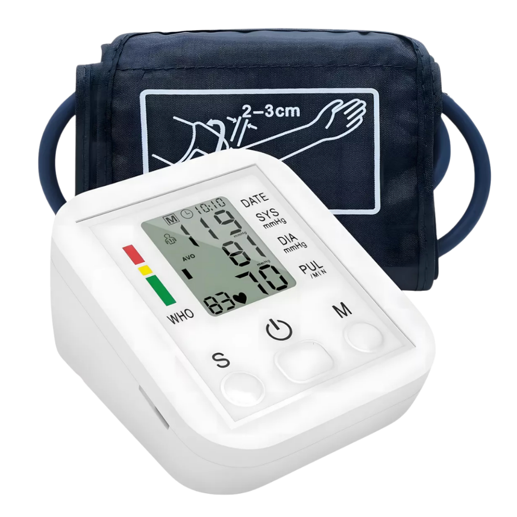 Medidor De Pressão Arterial Digital Com Braçadeira Emite Som | Shopee ...