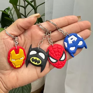 Kit Marvel 10/50 Chaveiro Homem Aranha Capitao America Homem De Ferro Batman Festa Aniversario Lembrancinha Tema