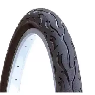 Pneu 26x2.125 Flame DSI Bike Aro 26 com arame Balão Slick bicicleta manobra freerider preto em Oferta na Shopee