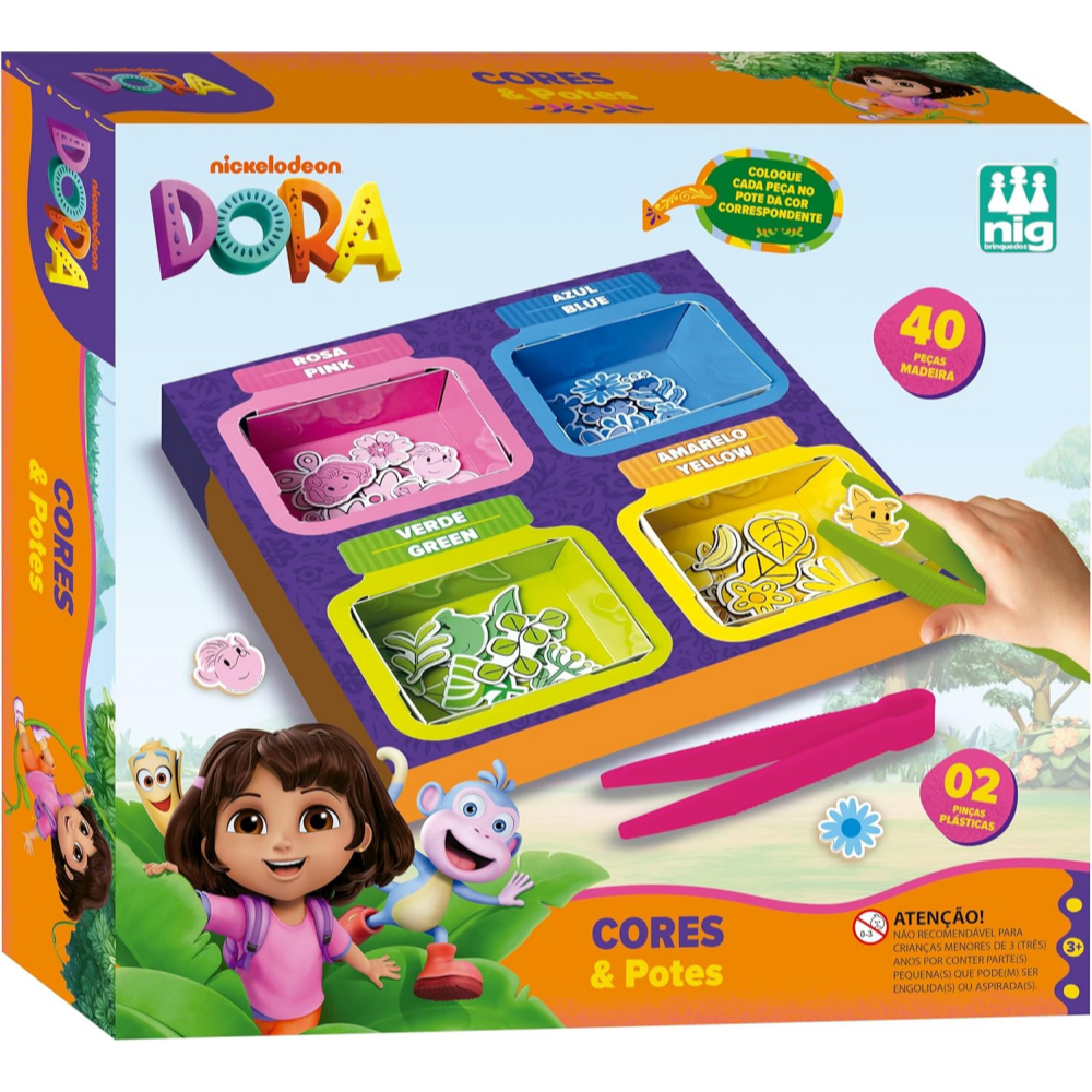 Jogo Educativo Cores e Potes Dora Aventureira | Shopee Brasil