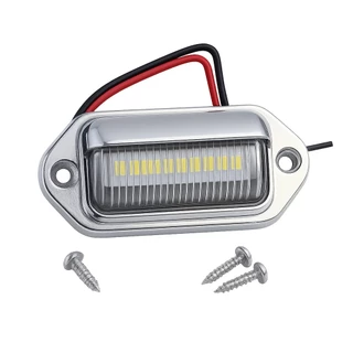 Lanterna Luz Placa Carro 6 Leds Caminhão Carretinha Cromada em Oferta na Shopee