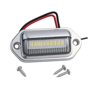 Lanterna Luz Placa Carro 6 Leds Caminhão Carretinha Cromada em Oferta na Shopee