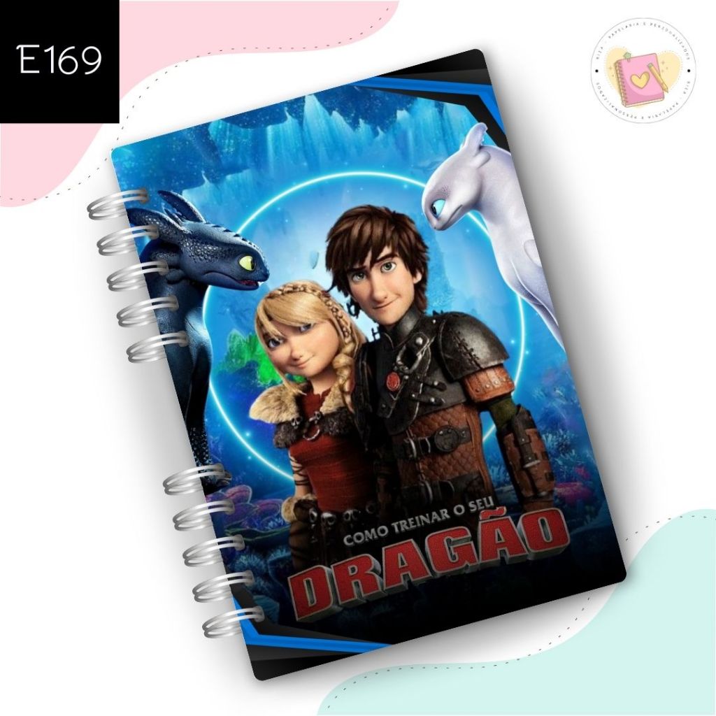 Caderno Pautado Como Treinar o Seu Dragão A5 (16x22) | Shopee Brasil