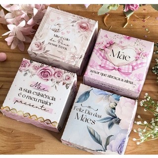 Caixa multiuso sabonete natura Caixinha para 4 doces Dia das Mães 2025 kit 10/15/25 unidades em Oferta na Shopee