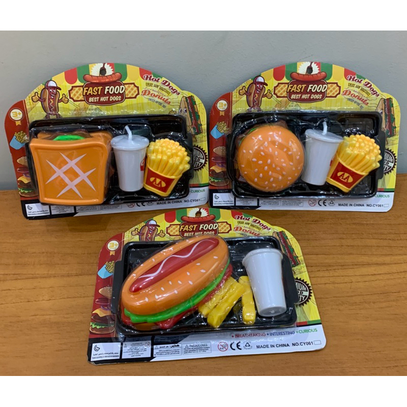 kit Brinquedo Fast Food - Kit Comidinha - Hamburguer - Hot Dog ...