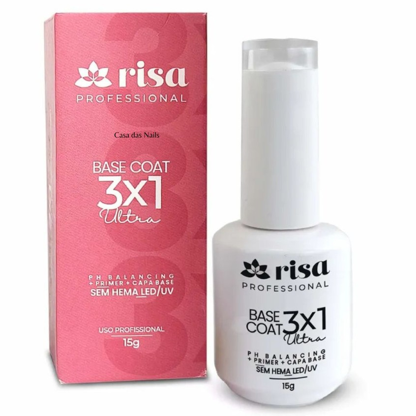 Risa♡︎ Base Coat 3x1 Ultra Risa - 15ml | Shopee Brasil