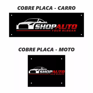 Placas COBRE TAMPA PLACA Garagem Carro ou Moto Personalizada Revendas Estética Automotivas