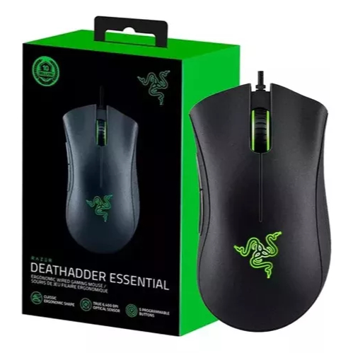 Razer Mouse Óptico Ergonômico De DeathAdder 6400DPI Com Fio USB ...