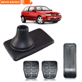 Kit Coifa Alavanca Câmbio + Capa Pedal Gol Parati Bola Saveiro G2 95 96 97 98 99