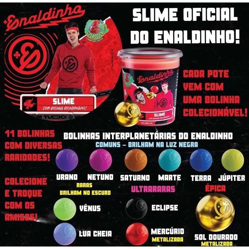Slime Gelastica Enaldinho Brinquedo Massinha 120 GR - Sortida | Shopee ...