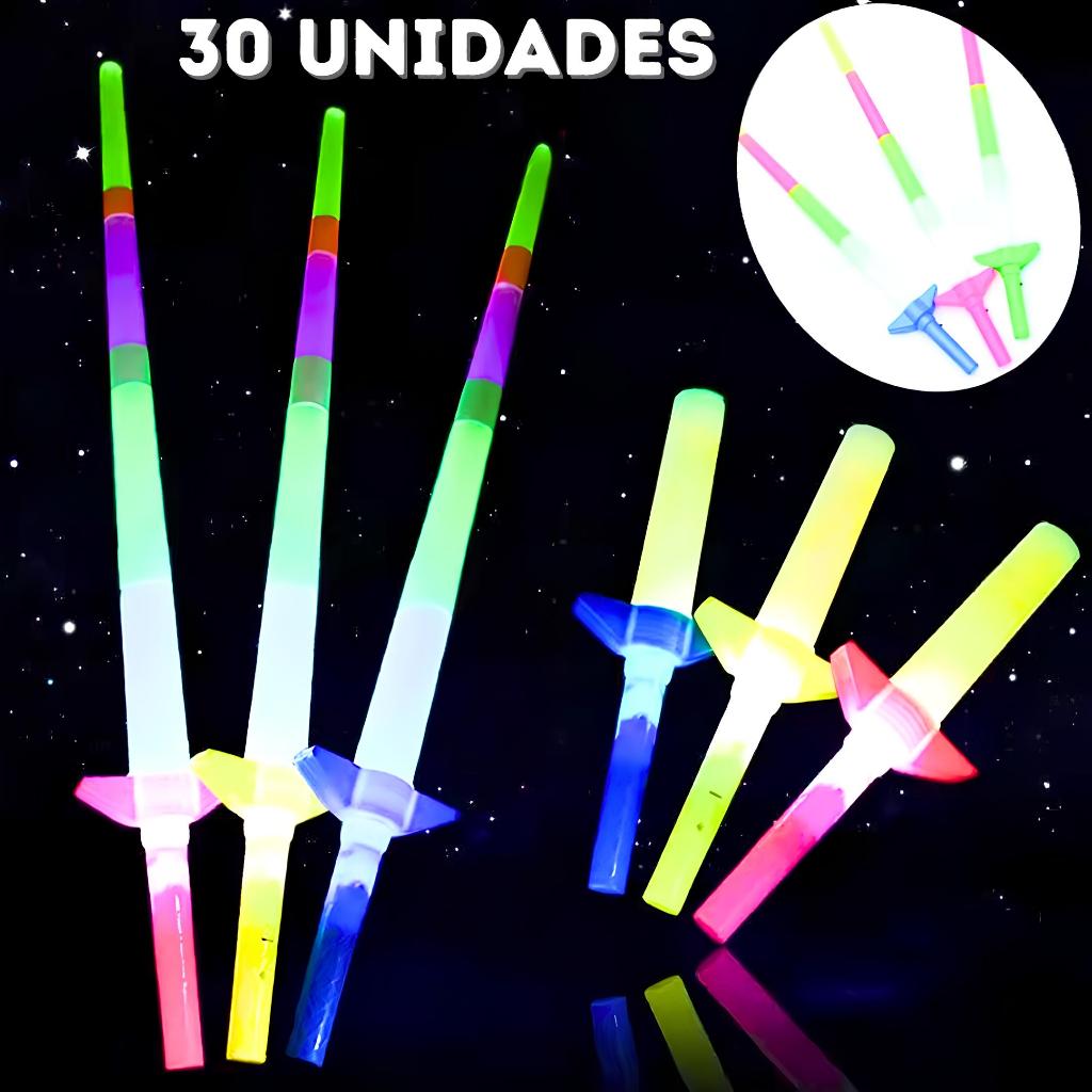 Kit 30 Espada de Brinquedo Com Luz Lembrancinha Festa Infantil Espada ...