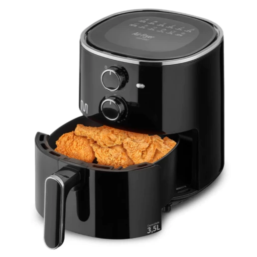 Fritadeira Elétrica sem óleo Air Fryer 3.5L 1500W 127V Preta Multi GO211