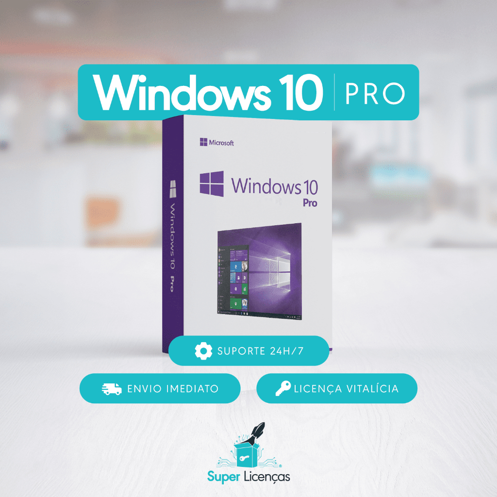Microsoft Windows 10 Pro Perpértuo {ORIGINAL} Chave de 25 Dígitos ...