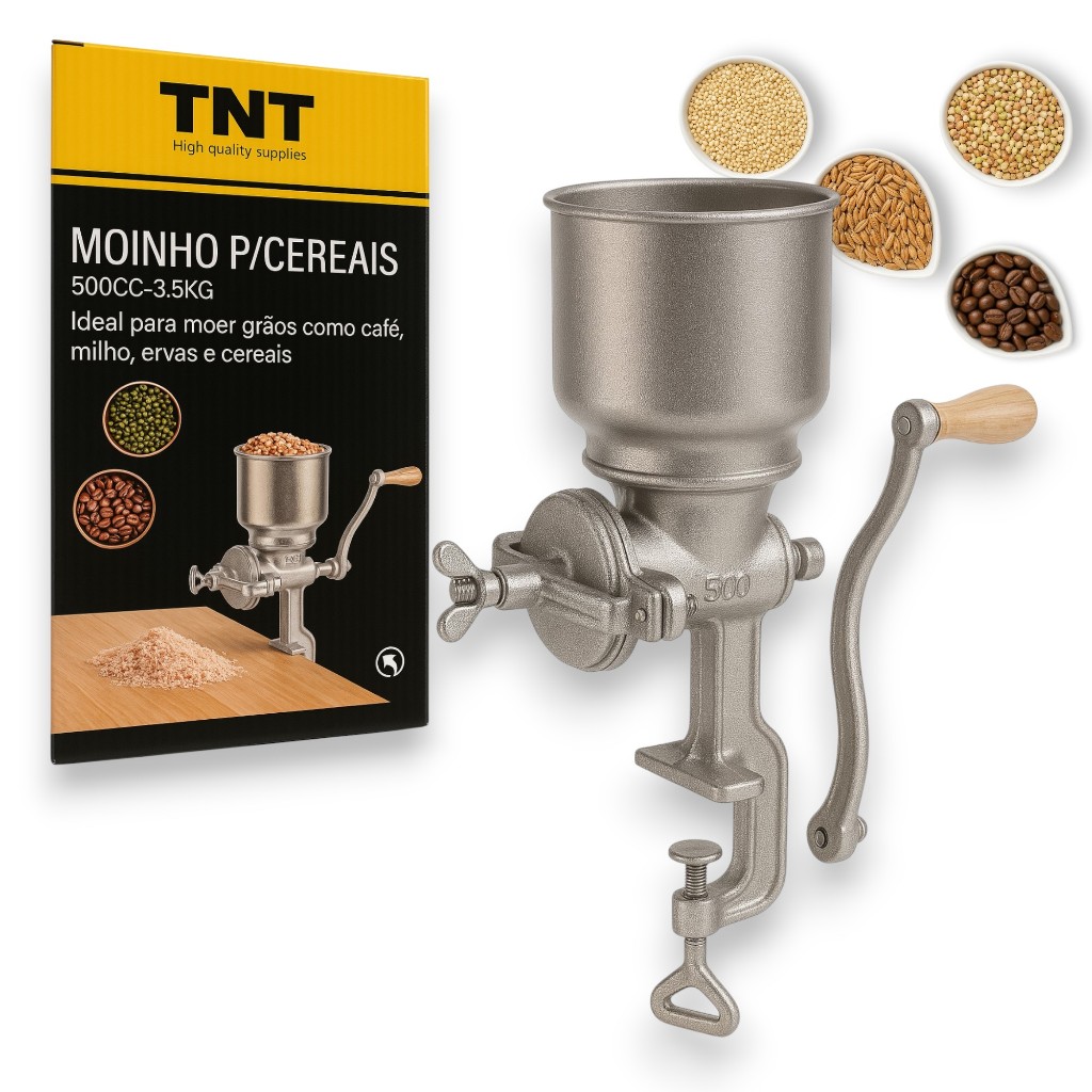 Moedor de Café e Cereais Diversos Moinho Ferro Fundido Manua