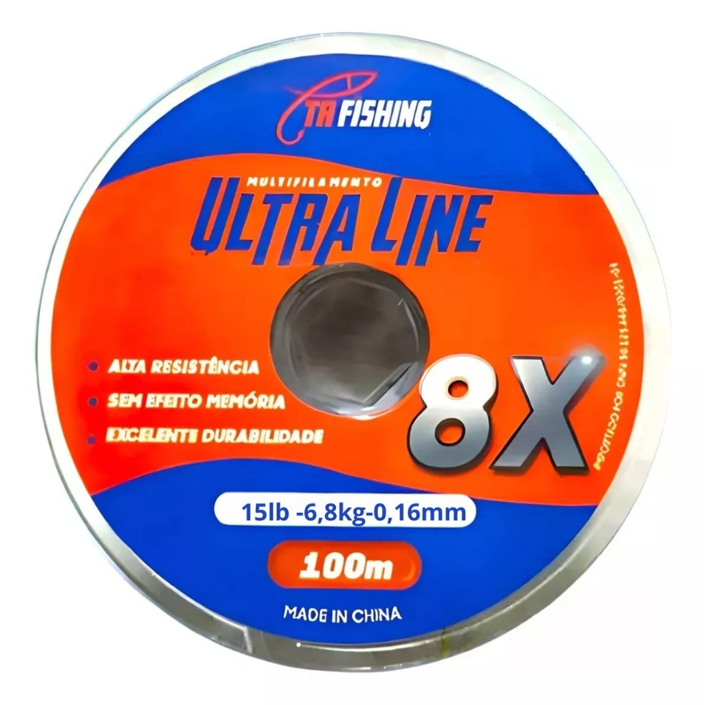 Linha De Pesca Multifilamento 8x Fios Ultra Line 100mts | Shopee Brasil