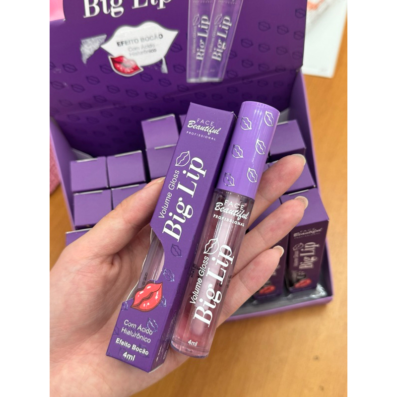 Big Lip Volume Gloss Labial Face Beautiful - Face Beautiful | Shopee Brasil