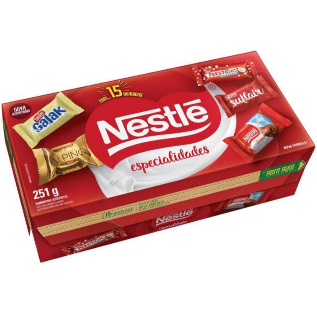 Caixa Bombom Especialidades 251g Nestlé