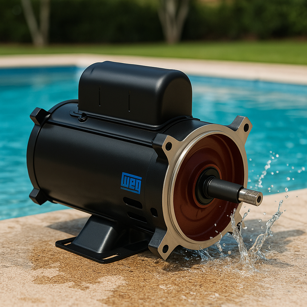 Motor WEG Para Bomba de Piscina 1/4cv 0,25cv 127/220V Monofásico 2 ...