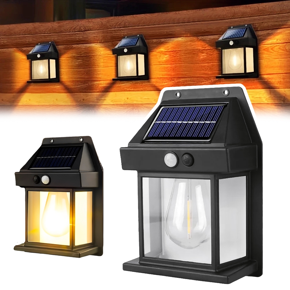 Luminária Arandela Solar de Parede Led Colonial Luz Com Sensor de Presença 3 Modos
