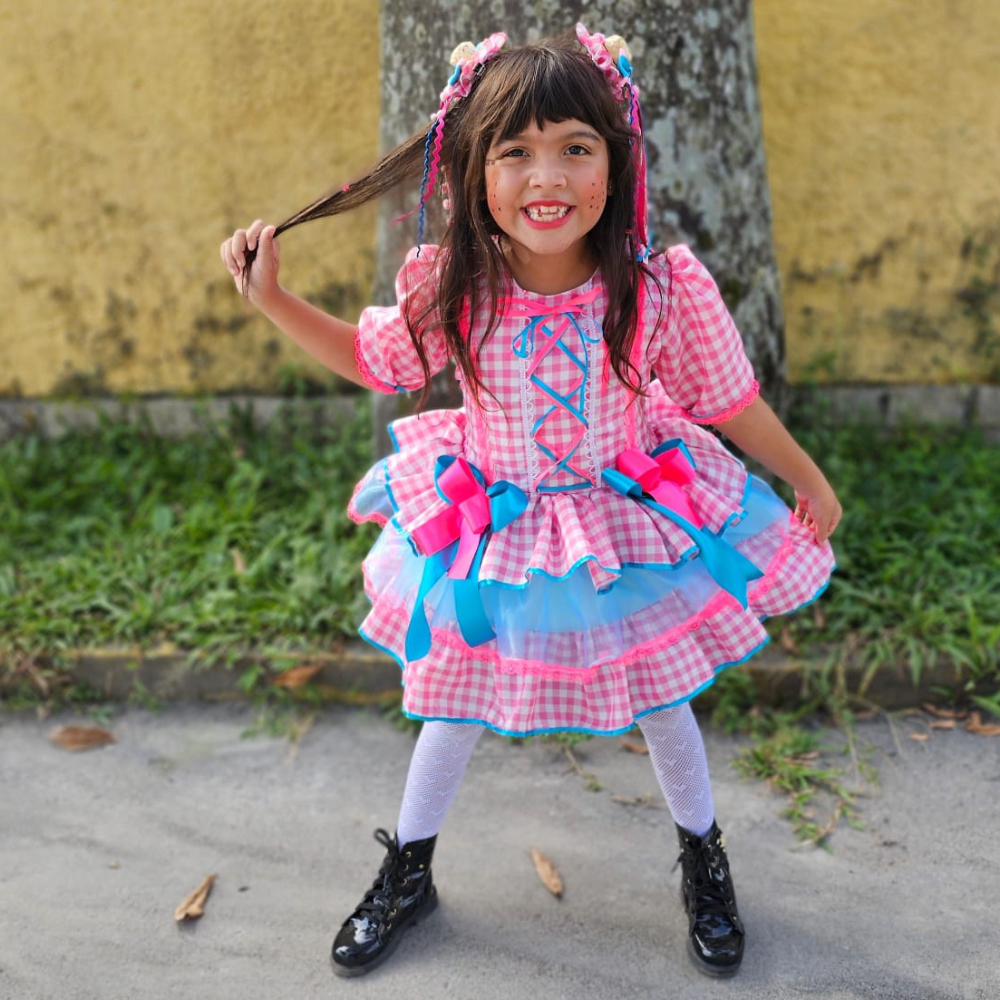 Roupa Junina Vestido De Quadrilha De Luxo Infantil Caipira Infantil Vestido  Chique Festa Junina Roupas Juninas, image size:1000x1000