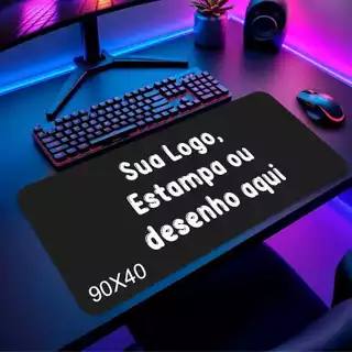 Mouse Pad Personalizado Sua Logo Aqui 90x40