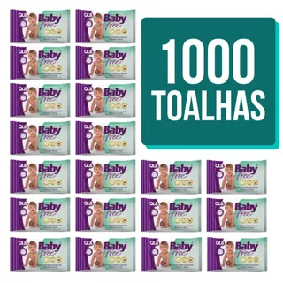 Caixa com 20 Lenços/Toalhas Umedecidas Baby Free c/ 50 Unidades Cada em Oferta na Shopee