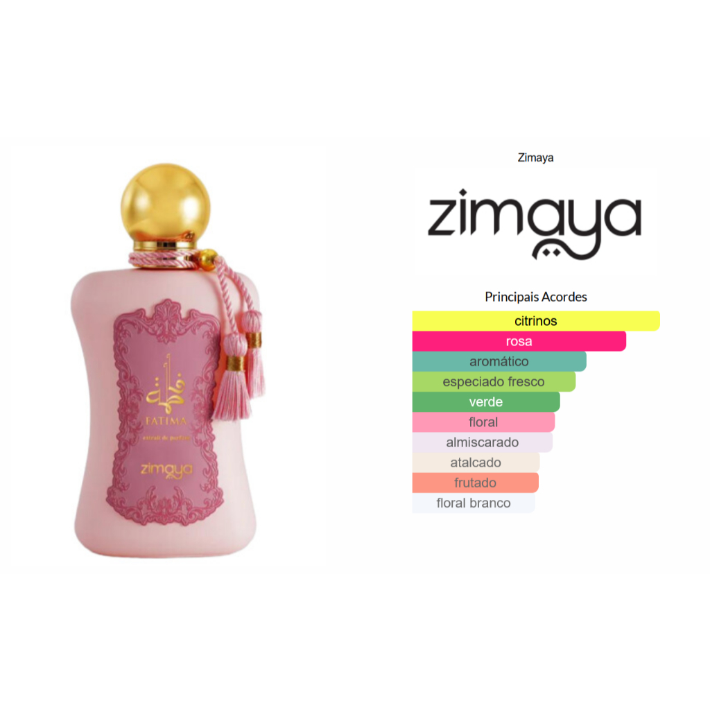 Perfume Fatima - Zimaya - Feminino - Extrait de Parfum - 100ml
