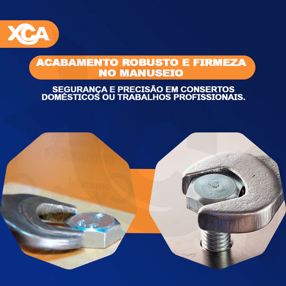 Chave Fixa Jogo 6 Peças 6 a 17mm Boca Dupla Ferro Fundido Forjado