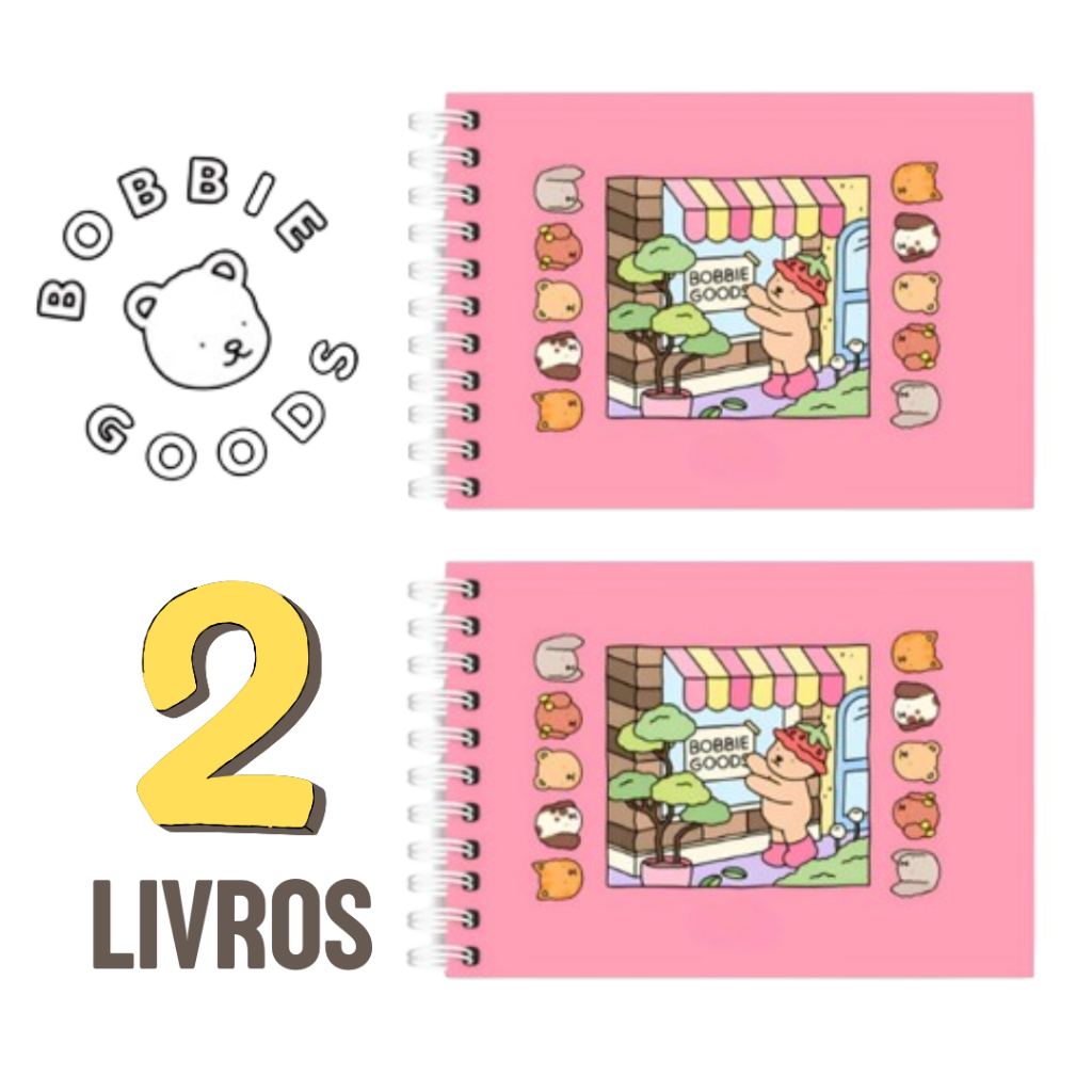 Kit 2 Livros De Colorir Bobbie Goods Ursinho Capa Dura 50 Páginas Cada ...