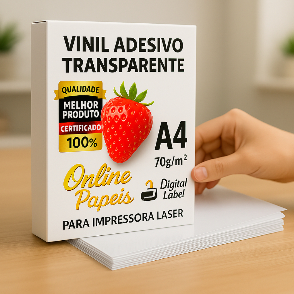 Vinil Adesivo A4 Transparente 70g – 40 Folhas Impressora LASER | Shopee ...