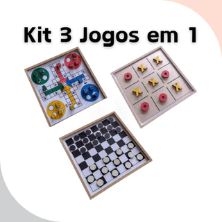 Jogos de Mesa 3 em 1 Brinquedo Dama Ludo Jogo da Velha Diversão Clássica de Mesa Tabuleiro Kit Jogos em Oferta na Shopee