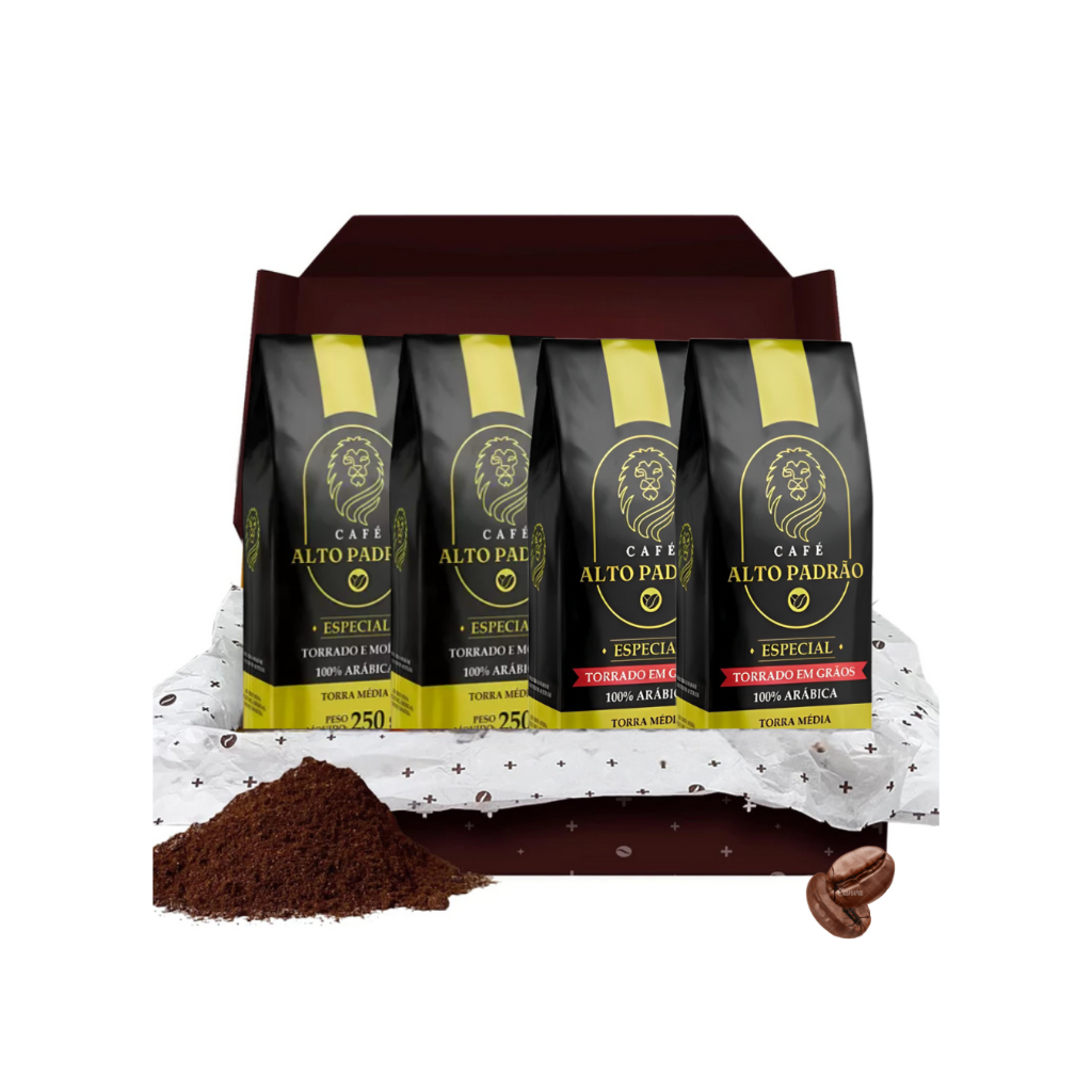 Kit com 4 Pacotes Café Especial Torrado e Moído Café Alto Padrão - 4 x ...