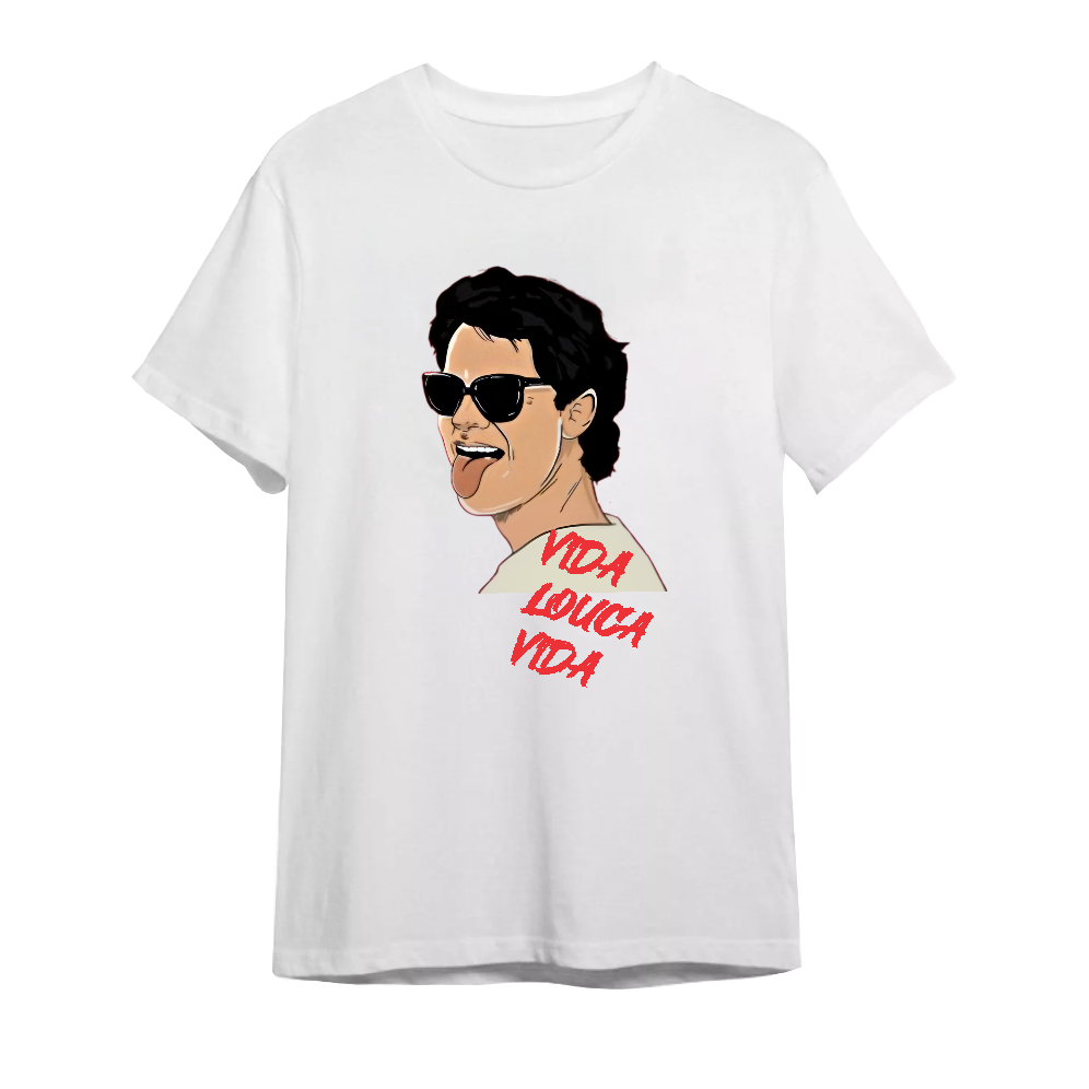 Camiseta Unissex Algodão Cazuza Vida Louca Vida