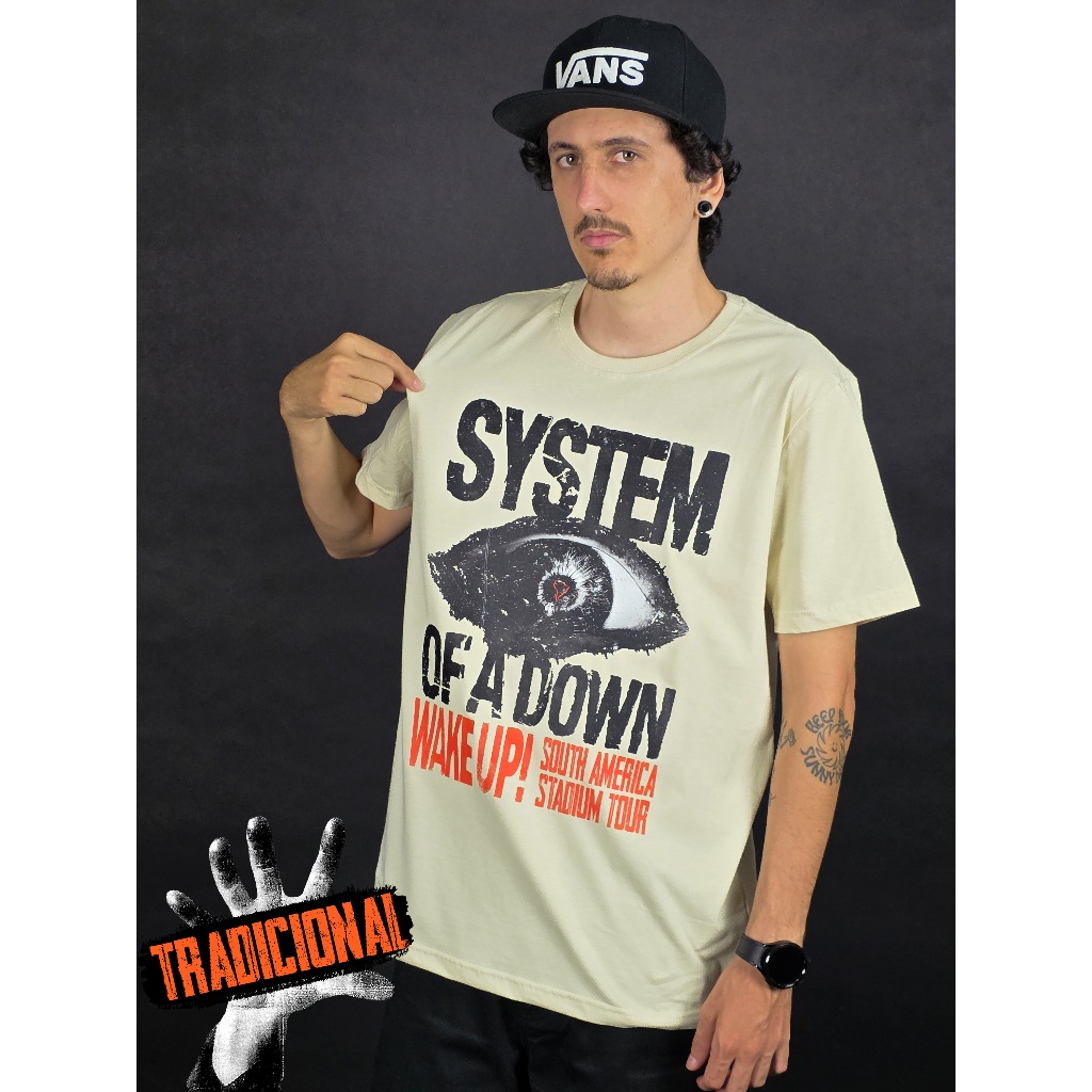 Camiseta Premium - System Of A Down WAKE UP Tour 2 (Oversized e Tradicional)
